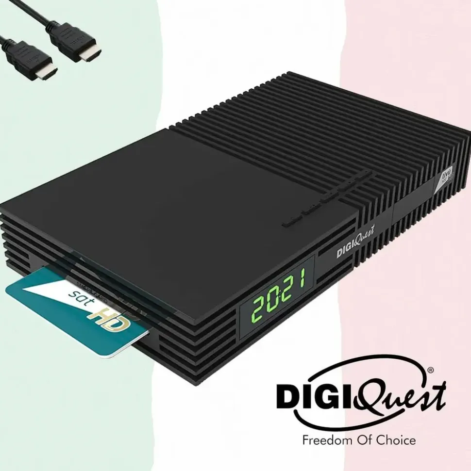 DIGIQuest Ti9 Full HD DVB-S2, HEVC – Italienisches Fernsehen (RAI, Mediaset, LA7) Hotbird 13° +