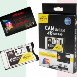 DIGIQuest TiVuSat 4K UHD Black Karte & 4K Ultra HD SmartCam Schwarz (Karte aktiviert)
