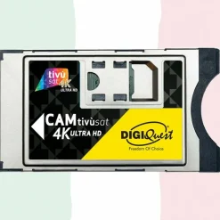 DIGIQuest TiVuSat 4K UHD Black Karte & 4K Ultra HD SmartCam Schwarz (Karte aktiviert)