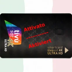 DIGIQuest TiVuSat 4K UHD Black Karte & 4K Ultra HD SmartCam Schwarz (Karte aktiviert)