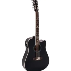 Dimavery DR-612 Westerngitarre 12-saitig, schwarz
