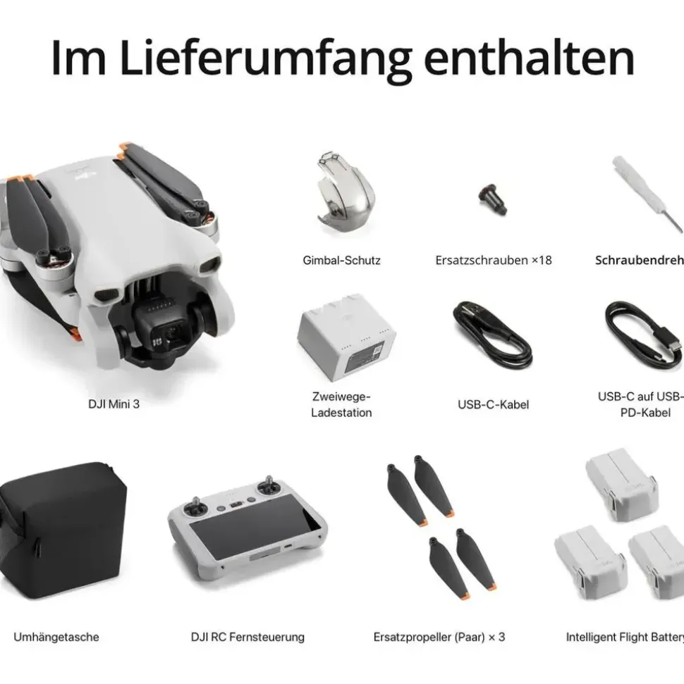 DJI Mini 3 Fly More Combo RC mit Display