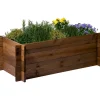 Dobar Hochbeet 117 x 58,5 x 38,5 cm Dunkelbraun
