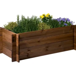 Dobar Hochbeet 117 x 58,5 x 38,5 cm Dunkelbraun