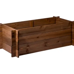 Dobar Hochbeet 117 x 58,5 x 38,5 cm Dunkelbraun