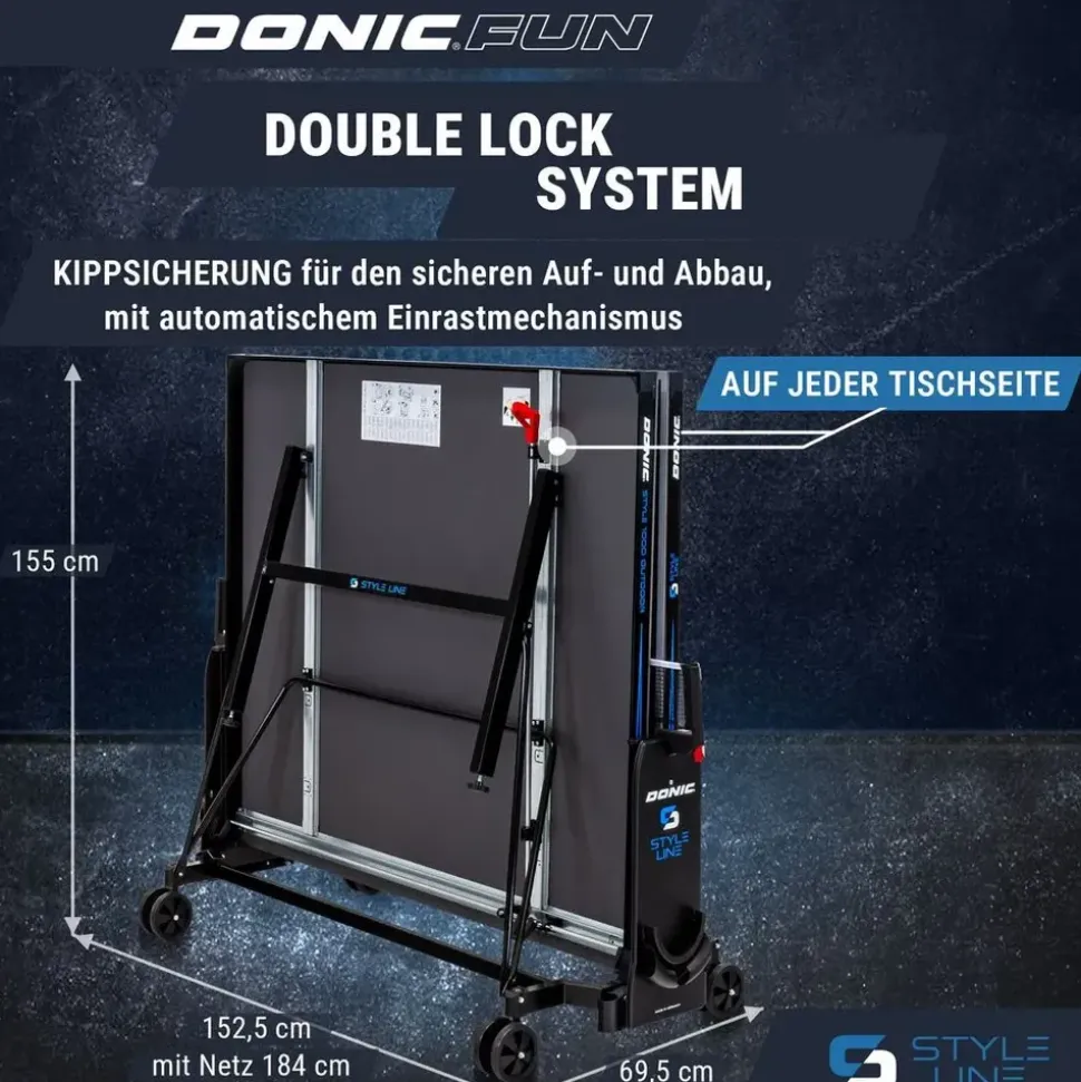 Donic Schildkröt Tischtennisplatte Style 1000 Outdoor Grau