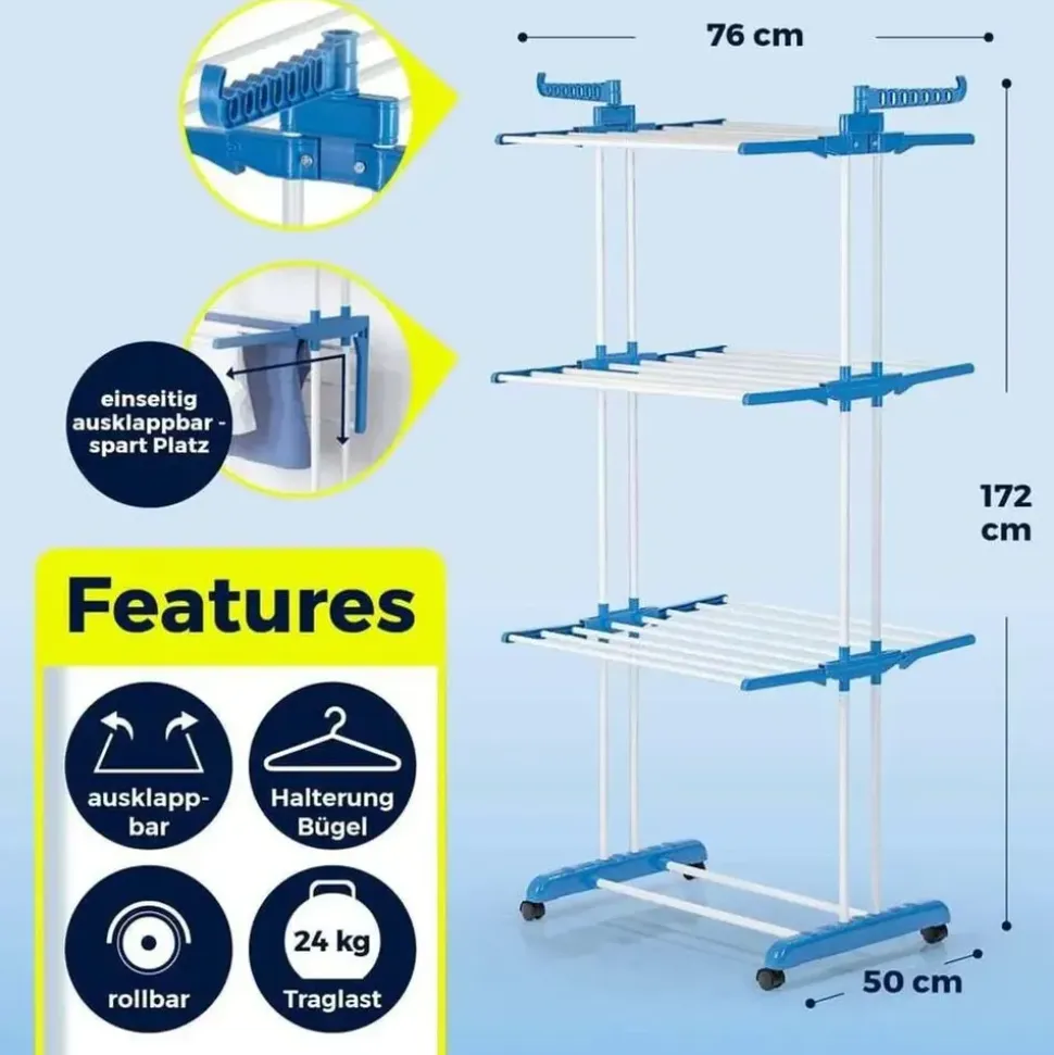 EasyMaxx 16 m blau/weiß