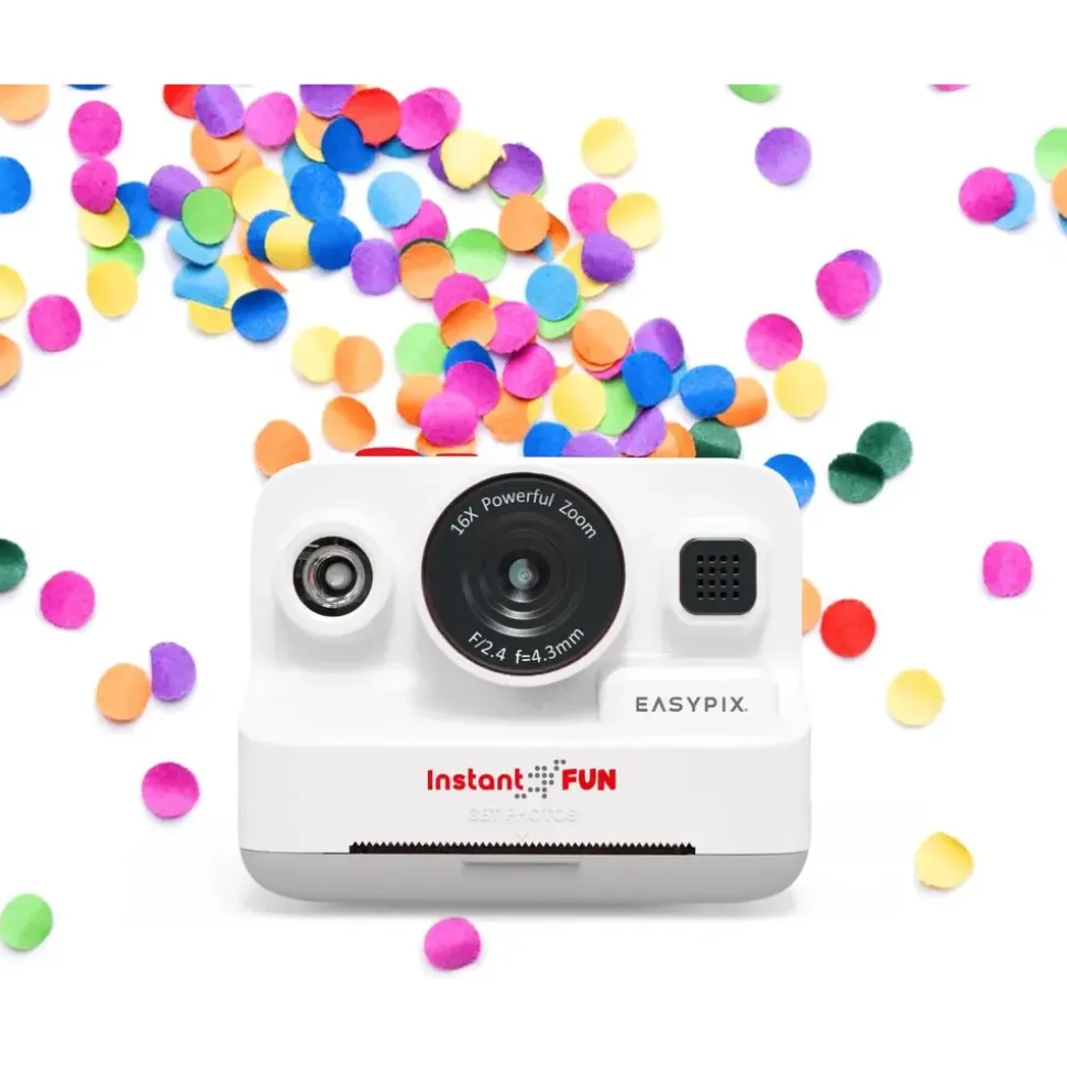 Easypix InstantFUN Digitale Sofortbildkamera Weiß