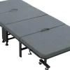 ECD Germany Gästebett Klappbett 90 x 200 cm grau