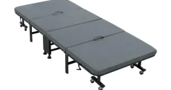 ECD Germany Gästebett Klappbett 90 x 200 cm grau
