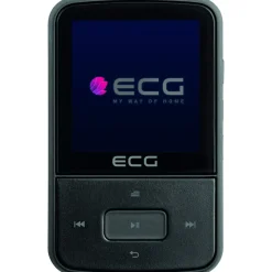 ECG PMP 30 8GB Black MP3/MP4-Player – Speicher 8 GB; 30 Vorwahlen für FM-Sender; MP3 von der Micro SD-Karte; Diktiergerät; Sportclip; Tastensperre; USB 2.0; In-Ear-Kopfhörer der Prämienreihe Schwarz