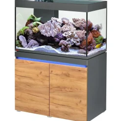 Eheim Incpiria 330 Aquariumkombination mit Förderpumpe und beleuchtbarem Unterschrank Graphit/Eiche