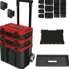 Einhell E-Case Tower Werkzeugkoffer 3-teilig rot|schwarz 440 x 385 x 605 mm