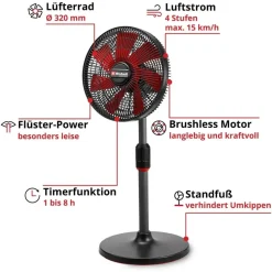 Einhell GE-CF 18/320 P Li-Solo 32 cm Standventilator Schwarz