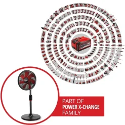 Einhell GE-CF 18/320 P Li-Solo 32 cm Standventilator Schwarz