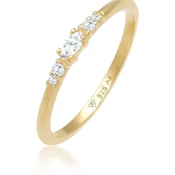 Elli Ring 925 Silber Verlobungsring in gold, | Gr.: 52