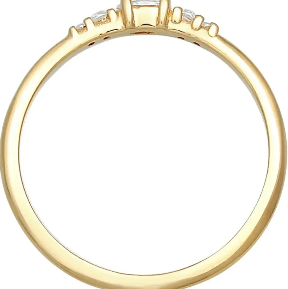 Elli Ring 925 Silber Verlobungsring in gold, | Gr.: 52