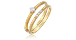 Elli Ring 925 Sterling Silber in Gold | Gr.: 54