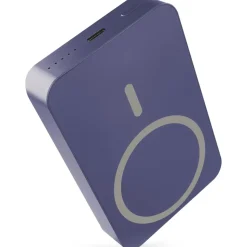 EMOS Powerbank WI 1046, 10000 mAh MagSafe mit Passthrough und Wireless-Charging, USB-C-Ausgang inkl. Kabel - für iPhone, Smartphone, - blau, B0551BL - Blau