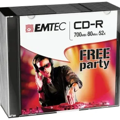 Emtec CD-R 700 10pcs 52x Slim NEW PACKAGING