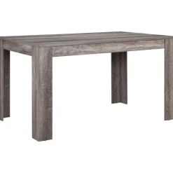 [en.casa] Esstisch Eiche antik mit 6 Stühlen dunkelgrau Kunstleder gepolstert 140x90 Essgruppe Esszimmer