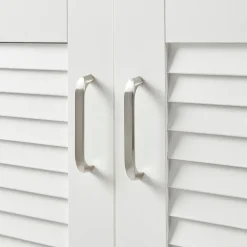 [en.casa] Løten 120 x 97 x 36 cm mit Sitzbank weiß / weiß