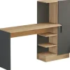 [en.casa] Schreibtisch Varhalo Eichenoptik / Anthrazit