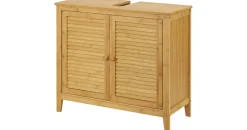[en.casa] Waschbeckenunterschrank Värmdö 67 x 60 x 30 cm Beige