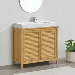 [en.casa] Waschbeckenunterschrank Värmdö 67 x 60 x 30 cm Beige