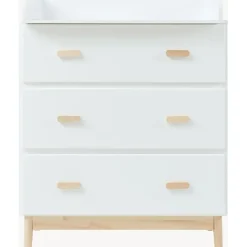 [en.casa] Wickelkommode Sarievn mit Wickelauflage 100x80x53 cm Weiß