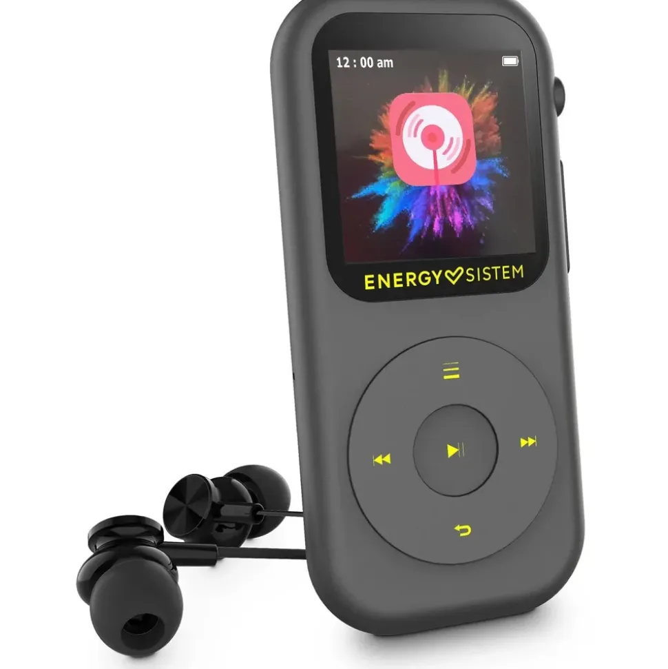 Energy Sistem Handy MP4-Player mit FM Radio microSD bis 128GB IPS Display Touch tragbarer Musikplayer Video Player kompakt grau
