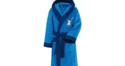 Erwin Müller Kinder-Bademantel mit Kapuze in blau | Gr.: 86/92