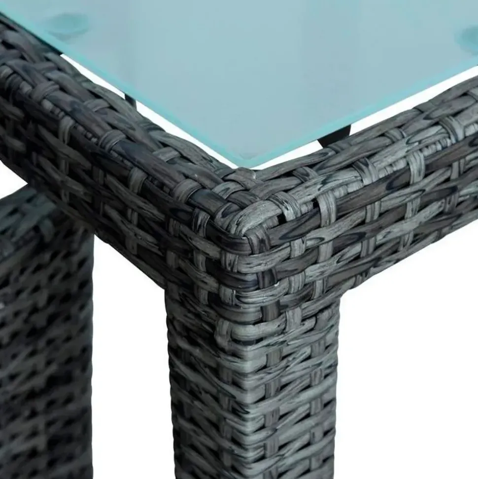 Estexo Polyrattan Set 8-tlg. Anthrazit