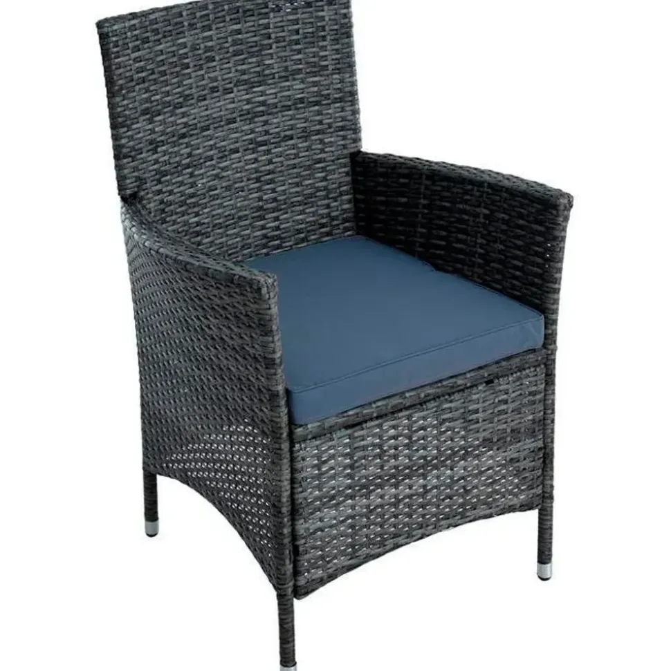 Estexo Polyrattan Set 8-tlg. Anthrazit