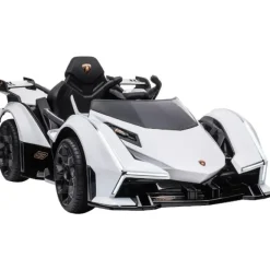 ES-Toys Lamborghini V12 Vision Gran Turismo Elektroauto weiß (12V7AH)