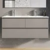 Evineo ineo2 Unterschrank B: 120 cm, 3 Auszüge, mit Griffmulde, für evineo ineo2 Doppelwaschtisch,, BE0703FM,