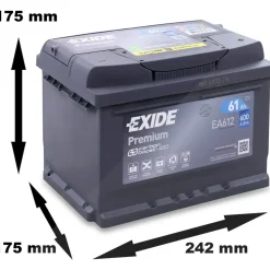 Exide EA602 61Ah 12V
