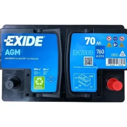 Exide EK700 AGM 70Ah 12V