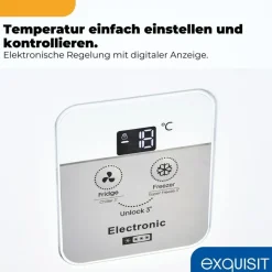 Exquisit Gefriertruhe GT220-HE-010A weiß | 217 l Nutzinhalt | Energieklasse A | Schnellgefrieren | LED-Anzeige | abschließbare Tür