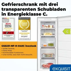 Exquisit GS5231-NF-H-040C Silber