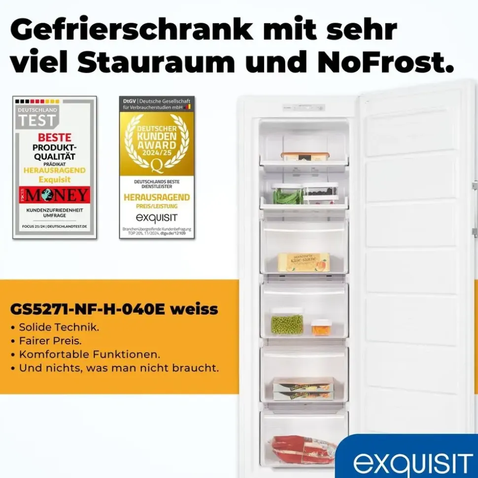 Exquisit GS5271-NF-H-040E Weiß