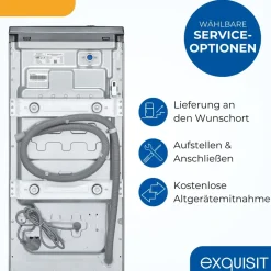 Exquisit LTO1207-030A silber-dunkel Toplader (7,5 kg, 1200 U/min)
