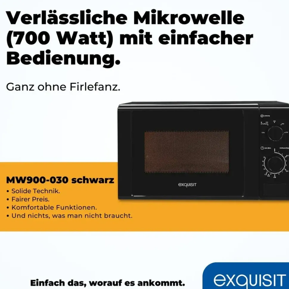 Exquisit MW 900-030 schwarz