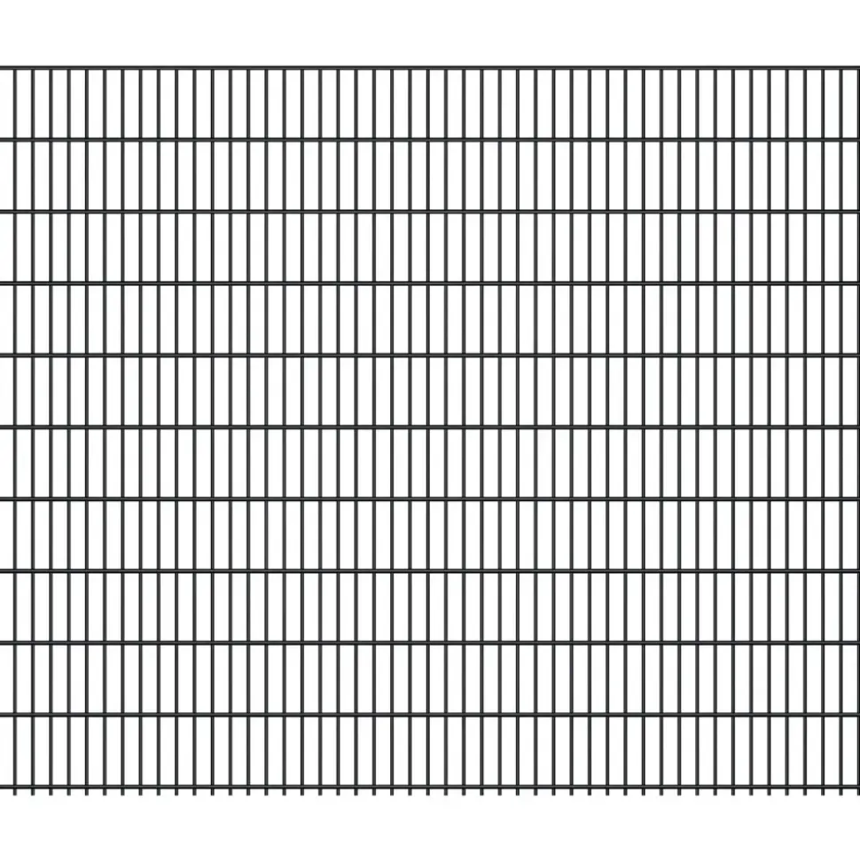 FA-Bausysteme Doppelstabmattenzaun 6/5/6 250 x 203 cm Anthrazit