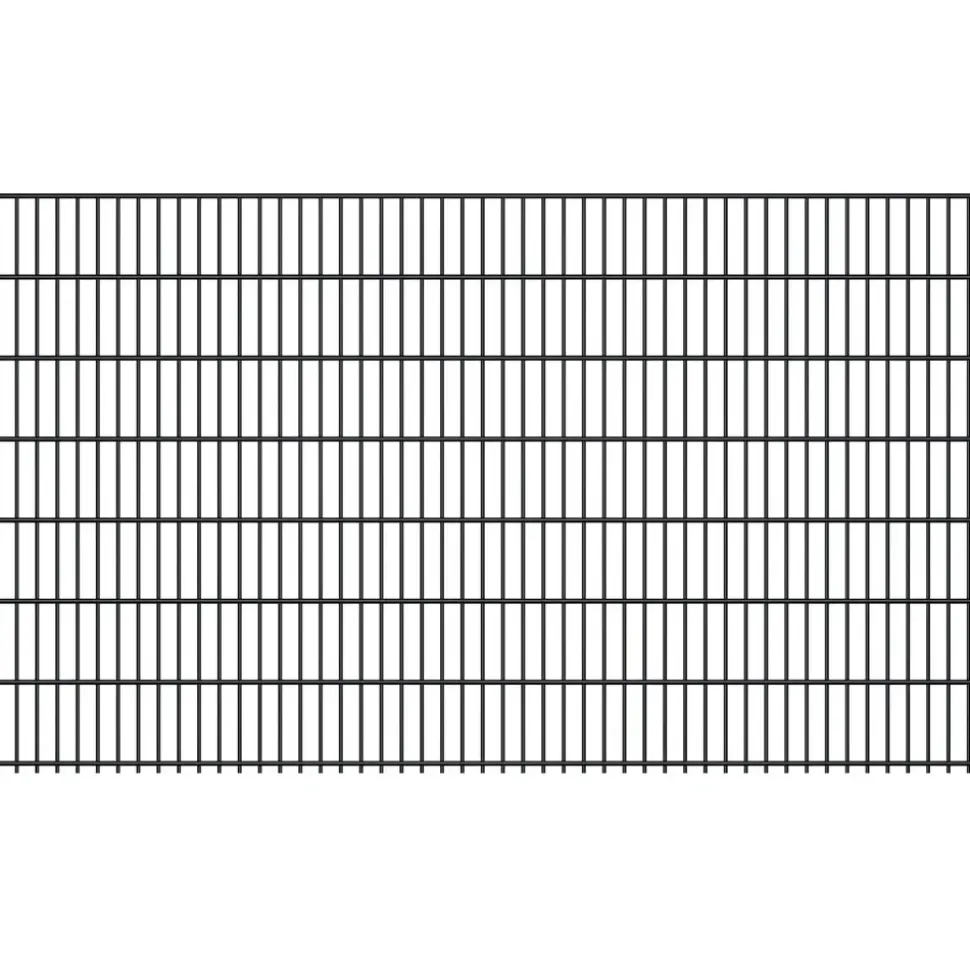 FA-Bausysteme Doppelstabmattenzaun 6/5/6 250 x 143 cm Anthrazit