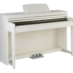 Fame DP-8600 BT WH Digitalpiano, 88 Gewichtete Tasten mit Hammermechanik, 181 Sounds, USB und Bluetooth, Integrierter Effektprozessor und Aufnahmefunktion, Weiß
