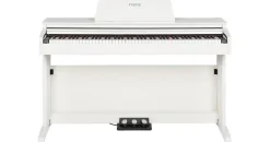 Fame DP-2000 E-Piano mit Hammermechanik, 88 anschlagdynamischen Tasten, 16 Klangfarben, 128-stimmiger Polyphonie, Aufnahme-Funktion, Twinova-Modus und Hall/Chorus-Effekten - Weiß