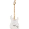 Fender Squier Sonic Stratocaster HT, E-Gitarre, Ahorngriffbrett, Weiße Schlagplatte, Arctic Weiß, Inklusive kostenloser virtueller Kurse auf Fender Play