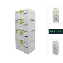 Festool Systainer Set 4x Sys3 M 237 21,4 Liter grau 396x296x237mm