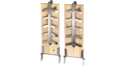FEUERGOTT Flammlachsbrett 2er-Set Zedernholz Edelstahl beige